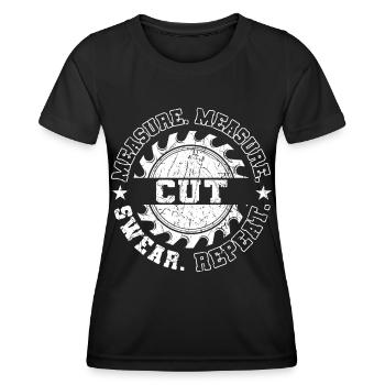 Wood Carpenter Craftsman DIY Carpenter - Women's Functional T-Shirt - black - Front - AI Model Female 172 light (172cm)