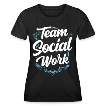 Team Social Work Social Work Social Workers - Women's Functional T-Shirt - black - Front - AI Model Female 172 light (172cm)