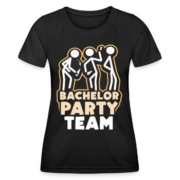 Junggesellenabschied Team Junggeselle Braut - Frauen Funktions-T-Shirt - Schwarz - Vorne - AI Model Female 172 light (172cm)