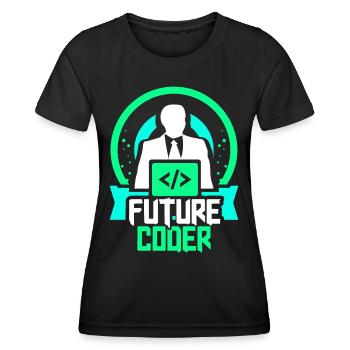 Zukünftiger Coder Coding Programmierer Code - Frauen Funktions-T-Shirt - Schwarz - Vorne - AI Model Female 172 light (172cm)
