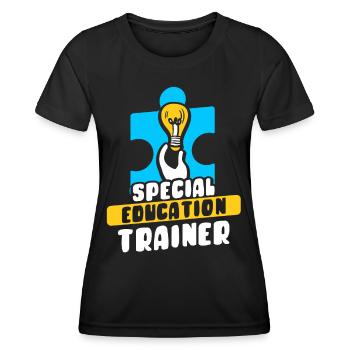 Formateur en éducation de l’enfance en difficulté Enseignant en éducation de l’enfance en difficulté - T-shirt sport Femme - noir - Devant - AI Model Female 172 light (172cm)