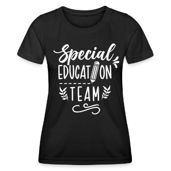 Équipe d’éducation de l’enfance en difficulté Profession d’enseignant en éducation de l’enfance en difficulté - T-shirt sport Femme - noir - Devant - AI Model Female 172 light (172cm)