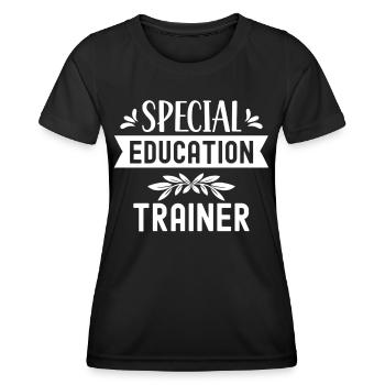 Formateur en éducation de l’enfance en difficulté Enseignant en éducation de l’enfance en difficulté - T-shirt sport Femme - noir - Devant - AI Model Female 172 light (172cm)