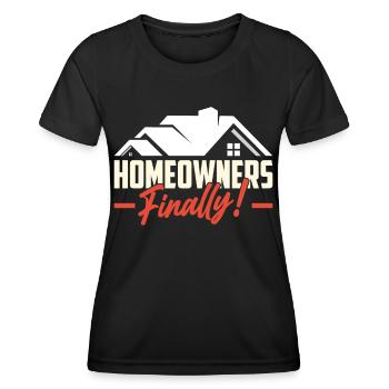 Propriétaire Enfin Propriétaire Propriétaire Maison - T-shirt sport Femme - noir - Devant - AI Model Female 172 light (172cm)