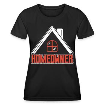 Propriétaire Propriétaire Maison propriétaire - T-shirt sport Femme - noir - Devant - AI Model Female 172 light (172cm)