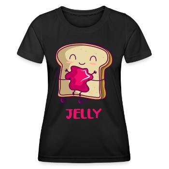 Erdnussbutter Pb&j Peanut Butter Jelly Halloween - Frauen Funktions-T-Shirt - Schwarz - Vorne - AI Model Female 172 light (172cm)