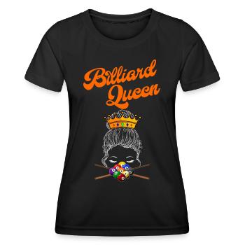 Billiards Queen Snooker Player Pool Billiards - Women's Functional T-Shirt - black - Front - AI Model Female 172 light (172cm)