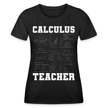 Funny calculus-teacher-mathematics-joke-fun-math - Women's Functional T-Shirt - black - Front - AI Model Female 172 light (172cm)