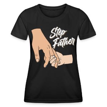 Beau-père Beau-père Fête des pères Beau-père - T-shirt sport Femme - noir - Devant - AI Model Female 172 light (172cm)