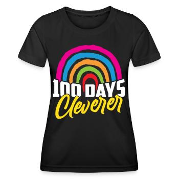 100 Days Clever Funny Sweet Team Dictons - T-shirt sport Femme - noir - Devant - AI Model Female 172 light (172cm)