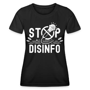 Disinfo Stop Press Freedom Press Law - Women's Functional T-Shirt - black - Front - AI Model Female 172 light (172cm)