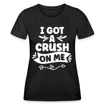 J’ai le béguin pour moi doux amour de soi - T-shirt sport Femme - noir - Devant - AI Model Female 172 light (172cm)