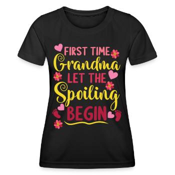 Première grand-mère grand-mère arrière-grand-mère grands-parents - T-shirt sport Femme - noir - Devant - AI Model Female 172 light (172cm)
