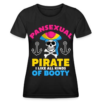 Pansexual Pirate Lgbtq Pansexual Pride Month - Women's Functional T-Shirt - black - Front - AI Model Female 172 light (172cm)