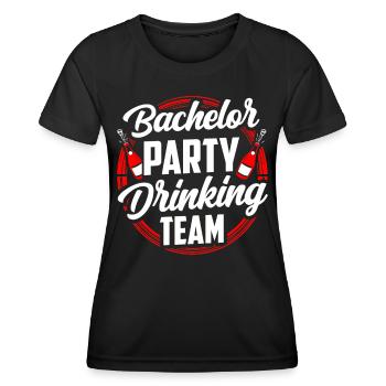 Bachelor Party Drinking Team Drinking Team Bride - Women's Functional T-Shirt - black - Front - AI Model Female 172 light (172cm)