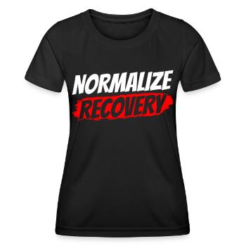 Wiederherstellung Normalisieren Erholung Erholen - Frauen Funktions-T-Shirt - Schwarz - Vorne - AI Model Female 172 light (172cm)