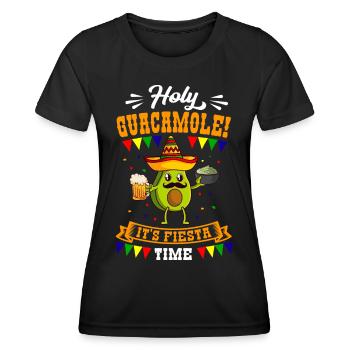 Cinco De Mayo Heilige Guacamole Fiesta Mexico - Frauen Funktions-T-Shirt - Schwarz - Vorne - AI Model Female 172 light (172cm)