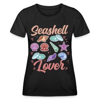 Shell Lover Shells Collecting Shell Collector - Women's Functional T-Shirt - black - Front - AI Model Female 172 light (172cm)