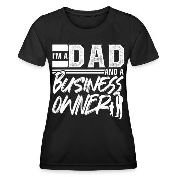 Ich Bin Ein Vater Und Ein Geschäftsinhaber CEO - Frauen Funktions-T-Shirt - Schwarz - Vorne - AI Model Female 172 light (172cm)