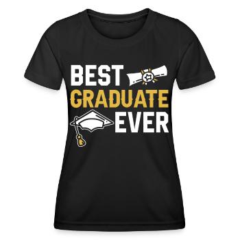 Meilleur diplômé jamais diplômé - T-shirt sport Femme - noir - Devant - AI Model Female 172 light (172cm)