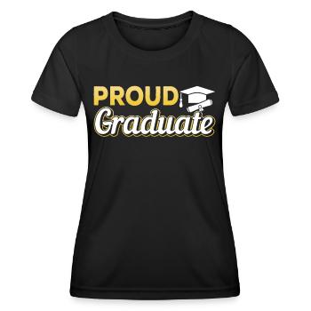 Célébration de la remise des diplômes des fiers diplômés - T-shirt sport Femme - noir - Devant - AI Model Female 172 light (172cm)