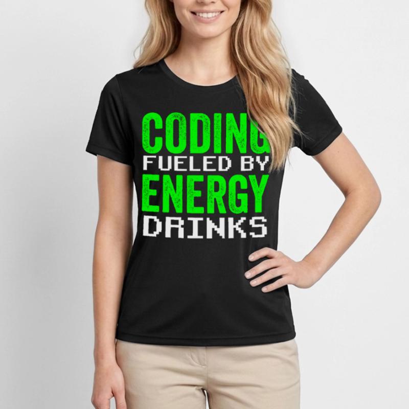 Programmieren Mit Energydrinks Coder Code Coding Frauen Funktions-T-Shirt