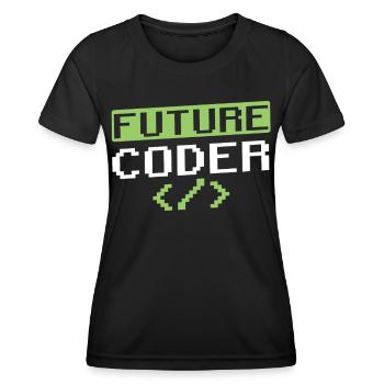Zukünftiger Coder Coding Programmierer Code - Frauen Funktions-T-Shirt - Schwarz - Vorne - AI Model Female 172 light (172cm)
