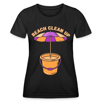 Beach Cleanup Beach Beach Clean Up Beaches - Women's Functional T-Shirt - black - Front - AI Model Female 172 light (172cm)
