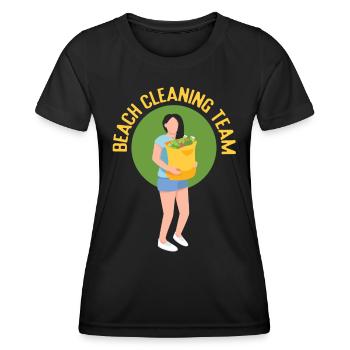 Beach Clean Up Team Beach Beach Cleaning - Women's Functional T-Shirt - black - Front - AI Model Female 172 light (172cm)