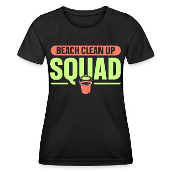 Beach Clean Up Squad Beach Cleaning - Women's Functional T-Shirt - black - Front - AI Model Female 172 light (172cm)