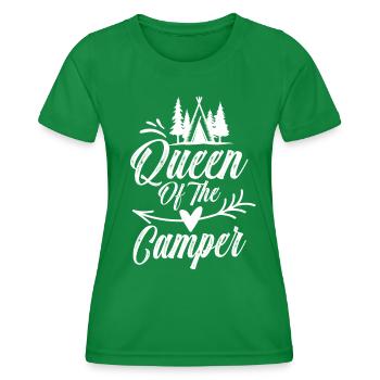 Queen du camping-car camping camping - T-shirt sport Femme - vert - Devant - AI Model Female 172 dark (172cm)