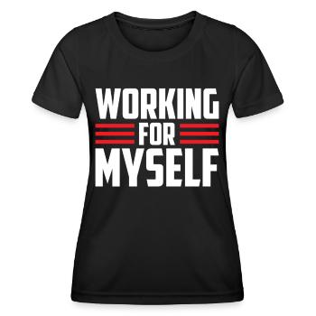 Travailler pour moi-même Fondateur CEO Entrepreneurs - T-shirt sport Femme - noir - Devant - AI Model Female 172 light (172cm)