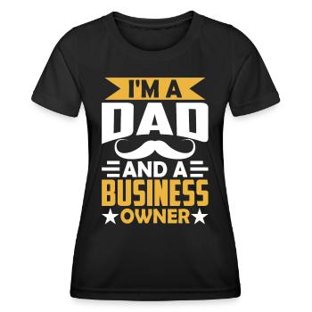 Ich Bin Ein Vater Und Ein Geschäftsinhaber CEO - Frauen Funktions-T-Shirt - Schwarz - Vorne - AI Model Female 172 light (172cm)