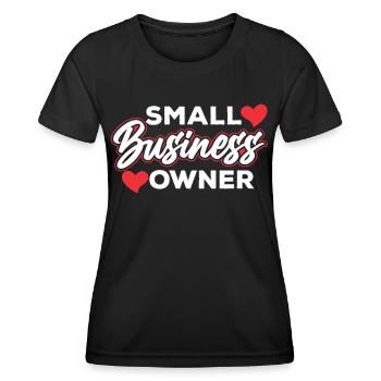 Kleinunternehmer Besitzer Gründer CEO - Frauen Funktions-T-Shirt - Schwarz - Vorne - AI Model Female 172 light (172cm)