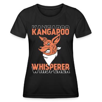 Kangourou Whisperer Animal Kangourou Kangourou - T-shirt sport Femme - noir - Devant - AI Model Female 172 light (172cm)