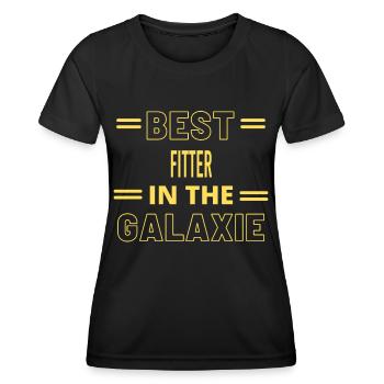 Le meilleur de tous les temps dans la galaxie fitter - T-shirt sport Femme - noir - Devant - AI Model Female 172 light (172cm)