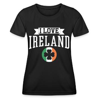 I love Ireland St. Patrick's Day Irish Irish - Women's Functional T-Shirt - black - Front - AI Model Female 172 light (172cm)