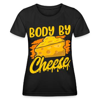 Körper Von Käse Sprüche Liebe Liebhaber Süß - Frauen Funktions-T-Shirt - Schwarz - Vorne - AI Model Female 172 light (172cm)