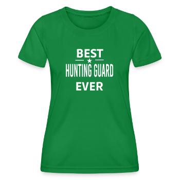 Der beste HUNTING GUARD aller Zeiten - Frauen Funktions-T-Shirt - Kelly Green - Vorne - AI Model Female 172 dark (172cm)