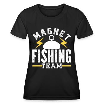 Magnet Fishing Team Magnet Fishing Magnet Fishermen - Women's Functional T-Shirt - black - Front - AI Model Female 172 light (172cm)