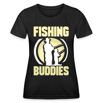 Amis pêcheurs Ami pêcheur Ami pêcheur - T-shirt sport Femme - noir - Devant - AI Model Female 172 light (172cm)