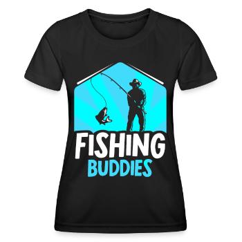Amis pêcheurs Ami pêcheur Ami pêcheur - T-shirt sport Femme - noir - Devant - AI Model Female 172 light (172cm)