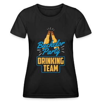 Bachelor Party Drinking Team Drinking Team Bride - Women's Functional T-Shirt - black - Front - AI Model Female 172 light (172cm)