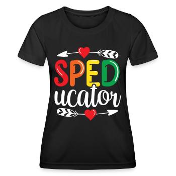 Sped-Ucator Profession Éducation spéciale Éducation spécialisée Éducation spéciale - T-shirt sport Femme - noir - Devant - AI Model Female 172 light (172cm)