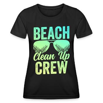 Beach Clean Up Team Beach Cleaning Beach - Women's Functional T-Shirt - black - Front - AI Model Female 172 light (172cm)