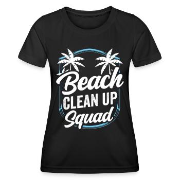Beach Clean Up Squad Beach Cleaning Beach - Women's Functional T-Shirt - black - Front - AI Model Female 172 light (172cm)