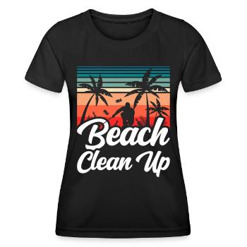 Beach Cleanup Beaches Beach Beach Clean Up - Women's Functional T-Shirt - black - Front - AI Model Female 172 light (172cm)