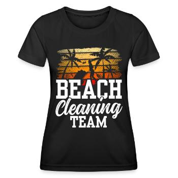 Beach Clean Up Team Beach Cleaning Beach - Women's Functional T-Shirt - black - Front - AI Model Female 172 light (172cm)