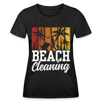 Beach Cleaning Beach Beaches Beach Clean Up - Women's Functional T-Shirt - black - Front - AI Model Female 172 light (172cm)