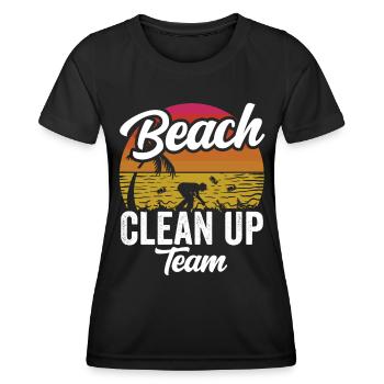 Beach Clean Up Team Beach Cleaning Beach - Women's Functional T-Shirt - black - Front - AI Model Female 172 light (172cm)